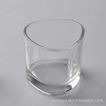 Triangular Glass Tumbler, Whisky Glass